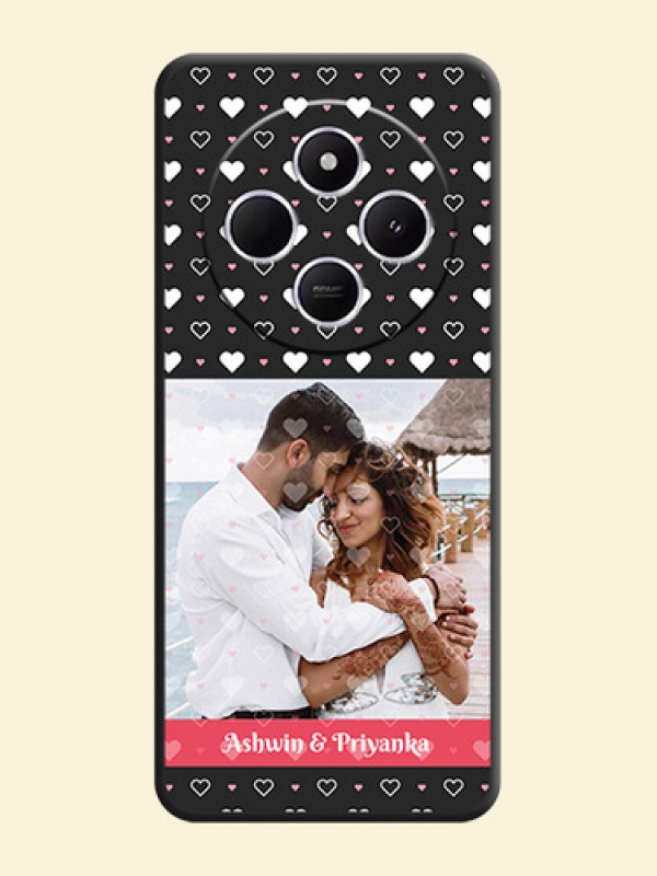 White Color Love Symbols with Text Design on Photo On Space Black Custom Soft Matte Mobile Back Cover - Xiaomi Redmi A4 5G