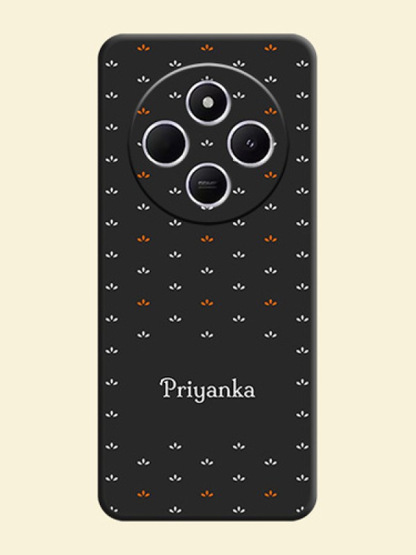 Simple Pattern With Custom Text On Space Black Custom Soft Matte Mobile Back Cover - Xiaomi Redmi A4 5G