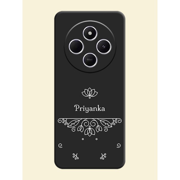 Lotus Garden Custom Text On Space Black Custom Soft Matte Mobile Back Cover - Xiaomi Redmi A4 5G