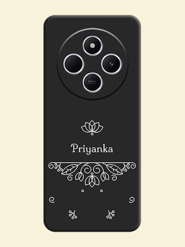 Lotus Garden Custom Text On Space Black Custom Soft Matte Mobile Back Cover - Xiaomi Redmi A4 5G