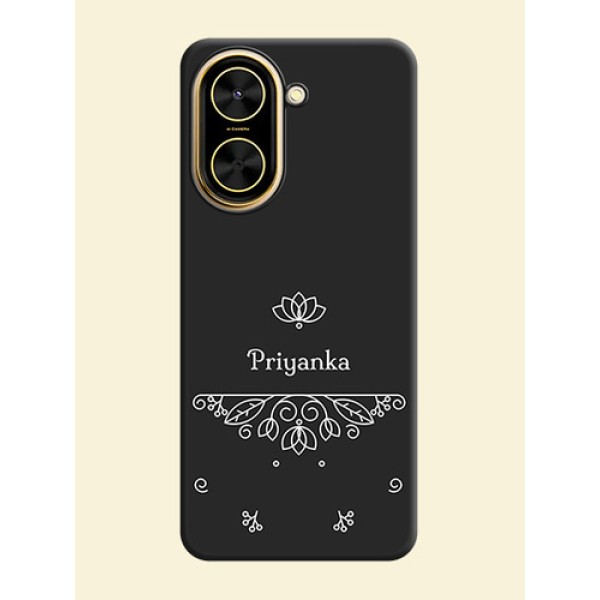 Lotus Garden Custom Text On Space Black Custom Soft Matte Mobile Back Cover - Xiaomi Redmi A5