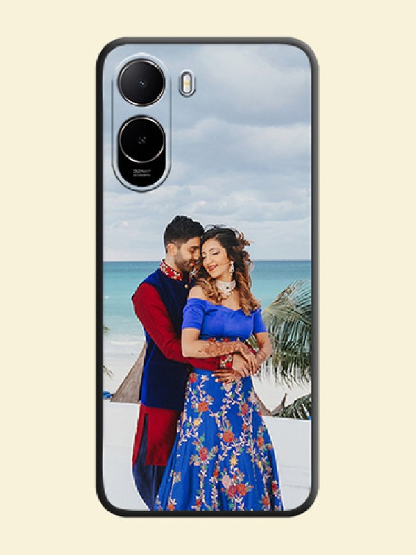 Full Single Pic Upload On Space Black Custom Soft Matte Mobile Back Cover - Xiaomi Redmi A7 Pro 5G