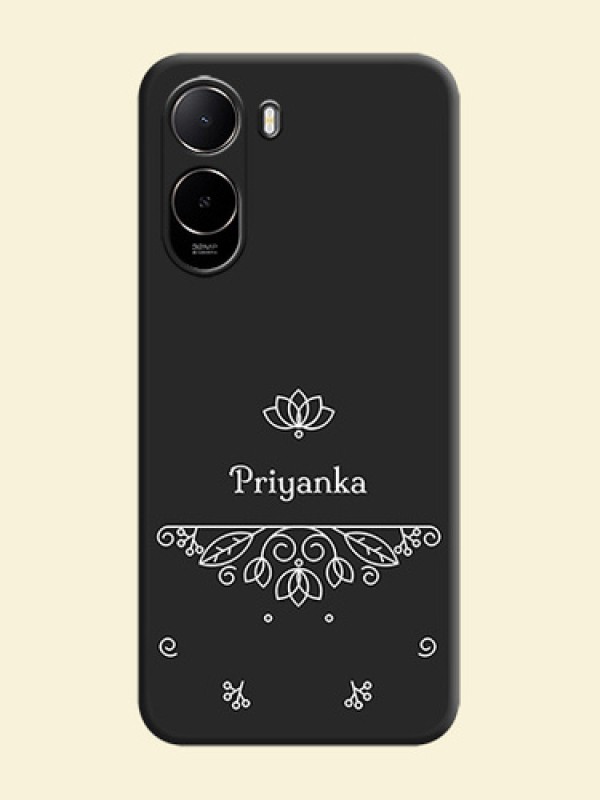 Lotus Garden Custom Text On Space Black Custom Soft Matte Mobile Back Cover - Xiaomi Redmi A7 Pro 5G