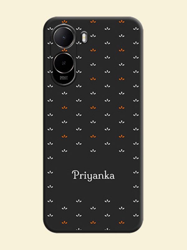 Simple Pattern With Custom Text On Space Black Custom Soft Matte Mobile Back Cover - Xiaomi Redmi A7 Pro 4G
