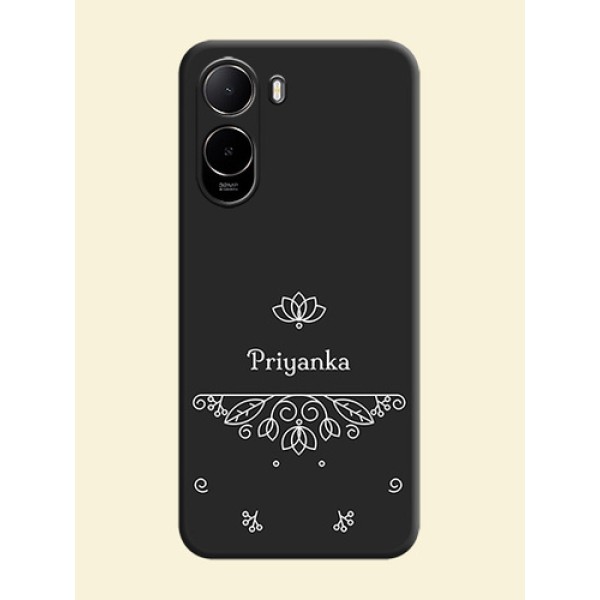 Lotus Garden Custom Text On Space Black Custom Soft Matte Mobile Back Cover - Xiaomi Redmi A7 Pro 4G