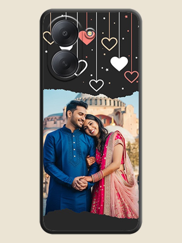 Love Hangings with Splash Wave Picture On Space Black Custom Soft Matte Mobile Back Cover - Xiaomi Redmi A7