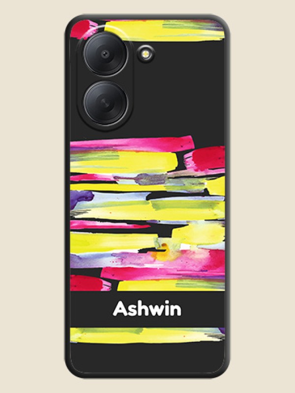 Brush Coloured On Space Black Custom Soft Matte Mobile Back Cover - Xiaomi Redmi A7
