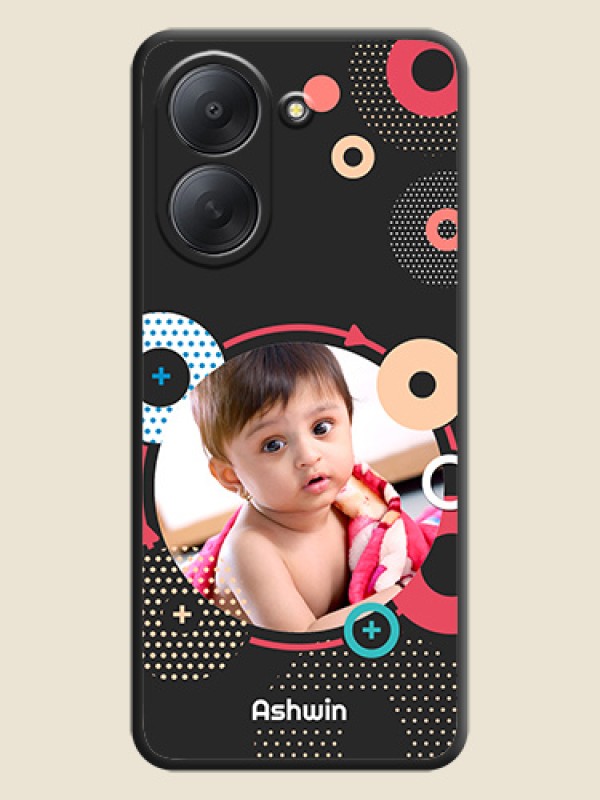 Multicoloured Round Image On Space Black Custom Soft Matte Mobile Back Cover - Xiaomi Redmi A7
