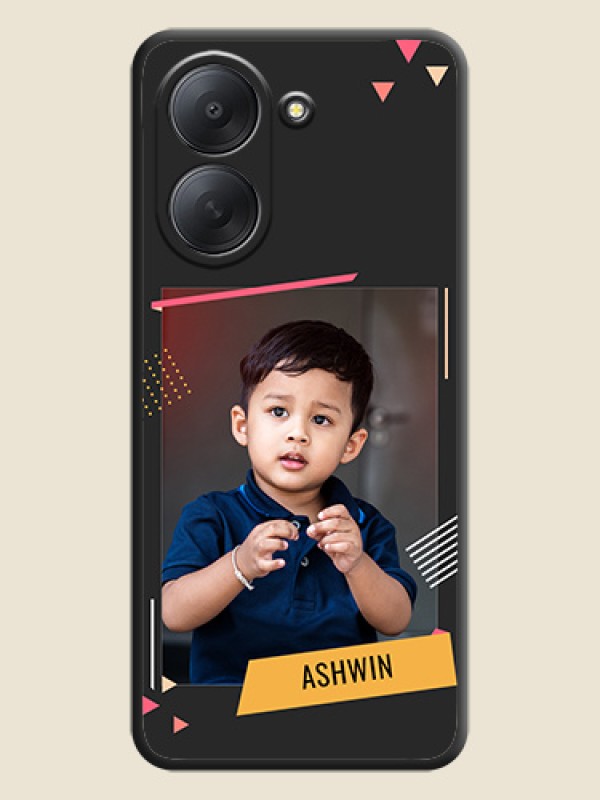Photo Frame with Triangle Small Dots on Photo On Space Black Custom Soft Matte Mobile Back Cover - Xiaomi Redmi A7