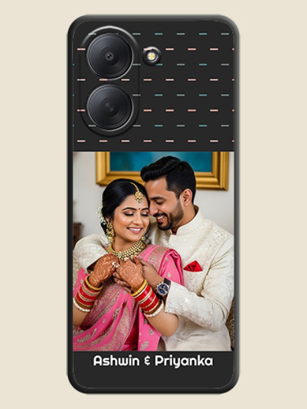 Line Pattern Design with Text On Space Black Custom Soft Matte Mobile Back Cover - Xiaomi Redmi A7