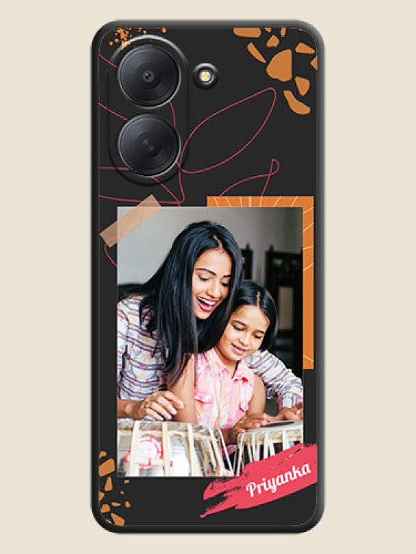 Orange Photo Frame On Space Black Custom Soft Matte Mobile Back Cover - Xiaomi Redmi A7