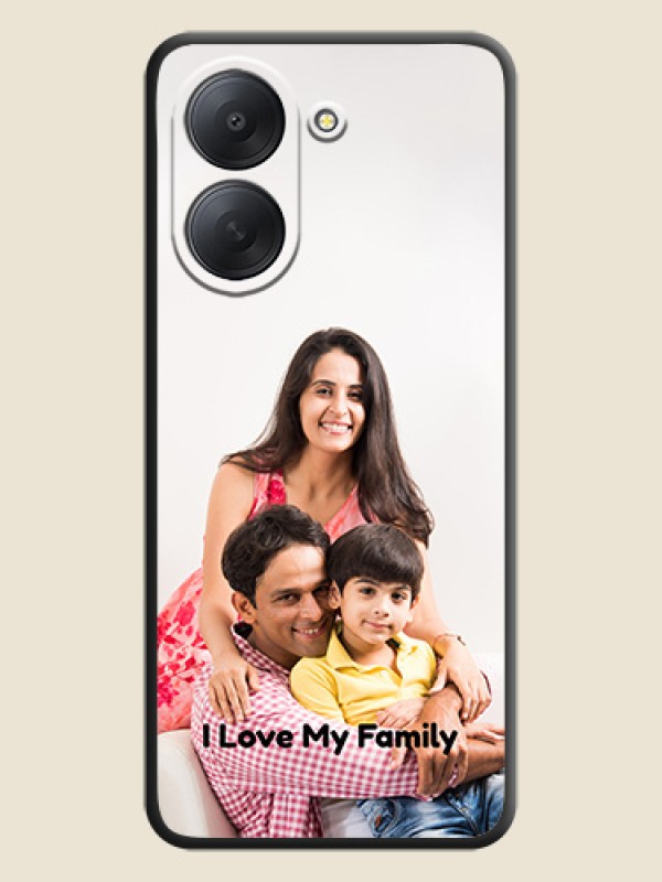 Full Single Pic Upload With Text On Space Black Custom Soft Matte Mobile Back Cover - Xiaomi Redmi A7