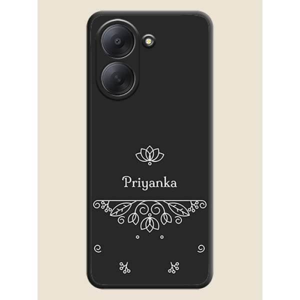 Lotus Garden Custom Text On Space Black Custom Soft Matte Mobile Back Cover - Xiaomi Redmi A7