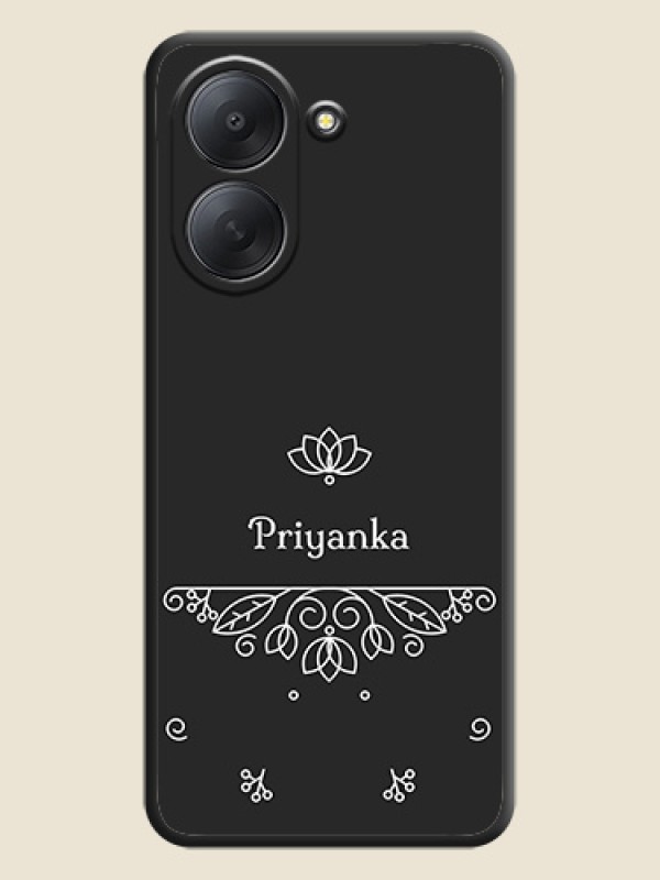 Lotus Garden Custom Text On Space Black Custom Soft Matte Mobile Back Cover - Xiaomi Redmi A7