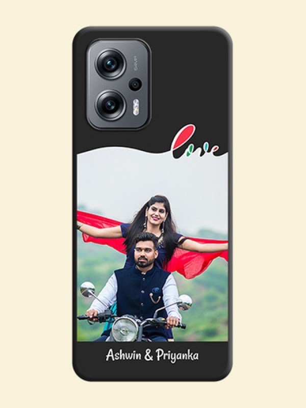 Fall in Love Pattern with Picture on Photo on Space Black Soft Matte Mobile Case - Xiaomi Redmi K50I 5G