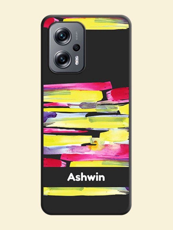 Brush Coloured on Space Black Personalized Soft Matte Phone Covers - Xiaomi Redmi K50I 5G