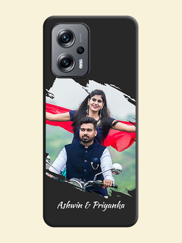 Grunge Brush Strokes on Photo on Space Black Soft Matte Back Cover - Xiaomi Redmi K50I 5G