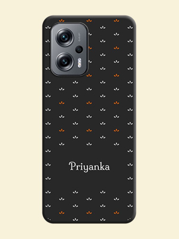 Simple Pattern With Custom Text On Space Black Personalized Soft Matte Phone Covers -Xiaomi Redmi K50I 5G