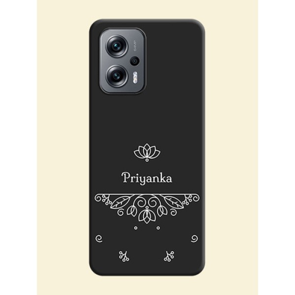Lotus Garden Custom Text On Space Black Personalized Soft Matte Phone Covers -Xiaomi Redmi K50I 5G