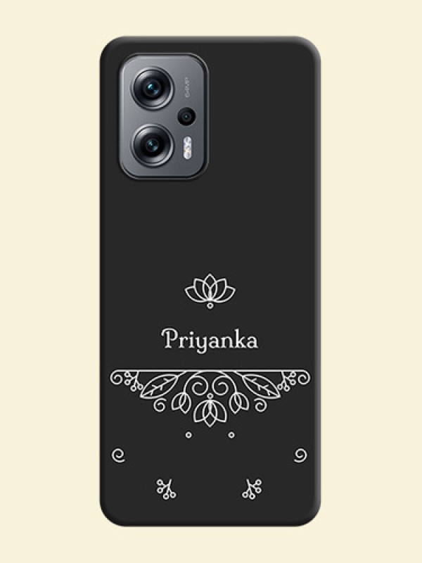 Lotus Garden Custom Text On Space Black Personalized Soft Matte Phone Covers -Xiaomi Redmi K50I 5G