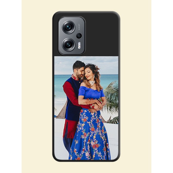 Image Upload With Space Black Color On Custom Soft Matte Mobile Back Cover - Xiaomi Redmi K50I 5G