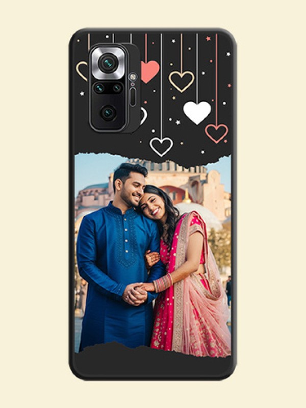 Love Hangings with Splash Wave Picture on Space Black Custom Soft Matte Phone Back Cover - Redmi Note 10 Pro Max