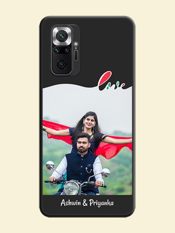 Fall in Love Pattern with Picture on Photo on Space Black Soft Matte Mobile Case - Redmi Note 10 Pro Max