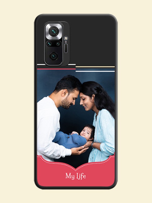 Classic Plain Design with Name on Photo on Space Black Soft Matte Phone Cover - Redmi Note 10 Pro Max
