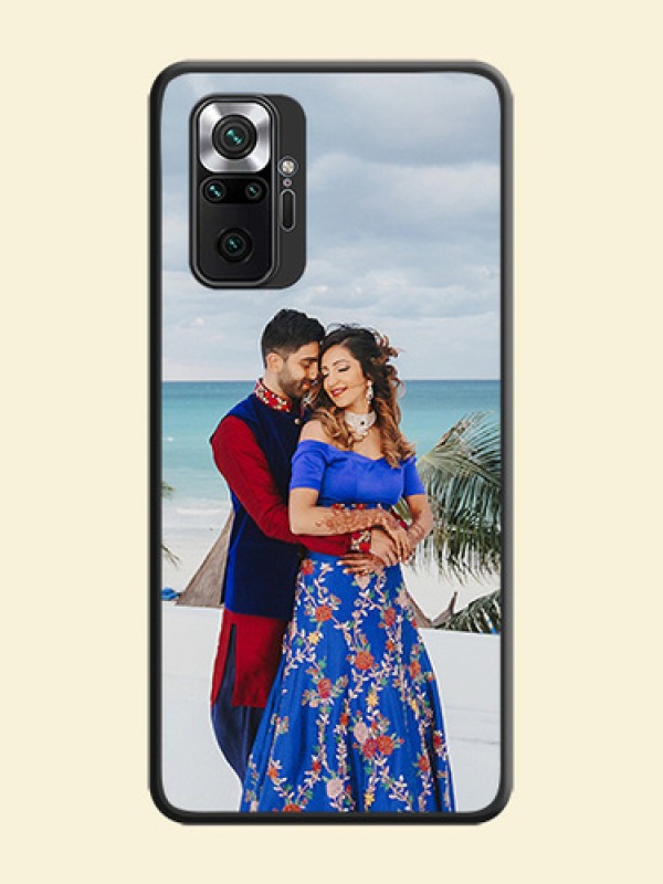 Full Single Pic Upload On Space Black Personalized Soft Matte Phone Covers -Xiaomi Redmi Note 10 Pro Max