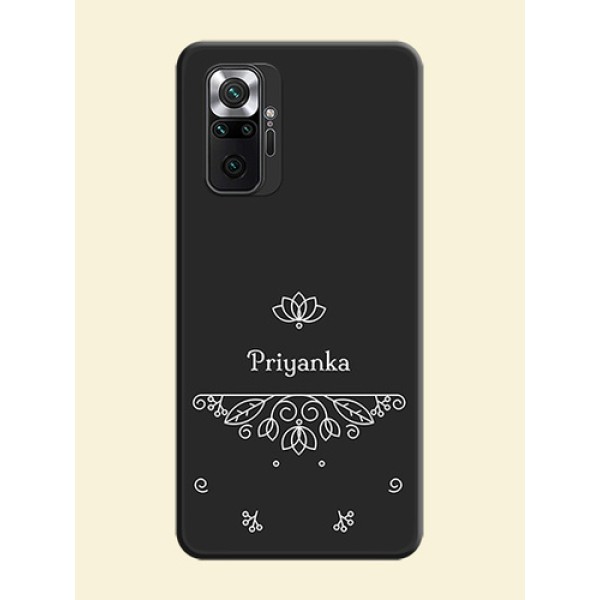 Lotus Garden Custom Text On Space Black Personalized Soft Matte Phone Covers -Xiaomi Redmi Note 10 Pro Max