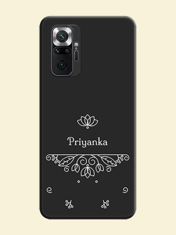 Lotus Garden Custom Text On Space Black Personalized Soft Matte Phone Covers -Xiaomi Redmi Note 10 Pro Max