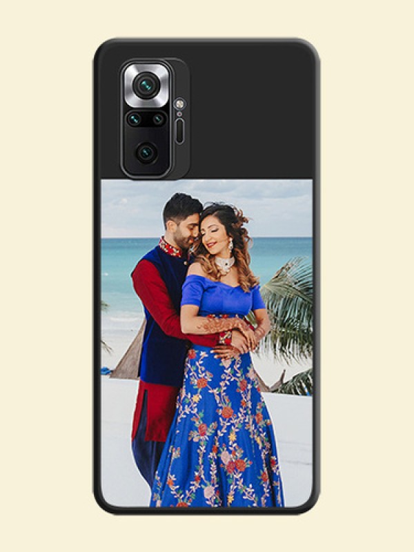 Image Upload With Space Black Color On Custom Soft Matte Mobile Back Cover - Xiaomi Redmi Note 10 Pro Max