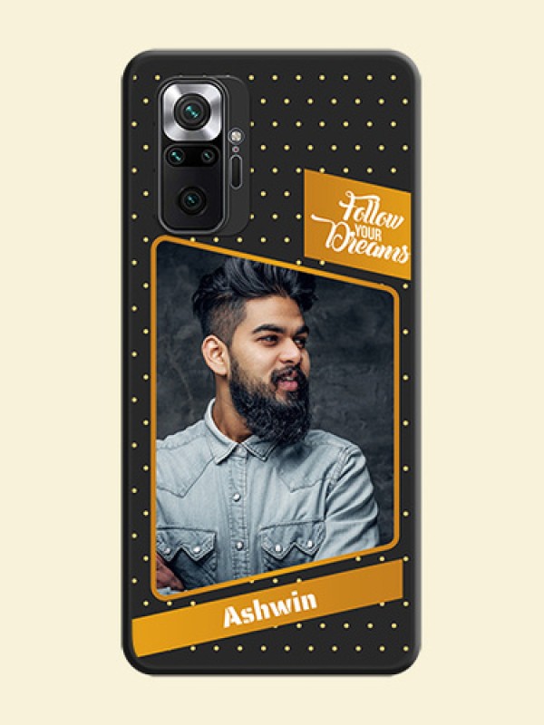 Follow Your Dreams with White Dots on Space Black Custom Soft Matte Phone Cases - Redmi Note 10 Pro