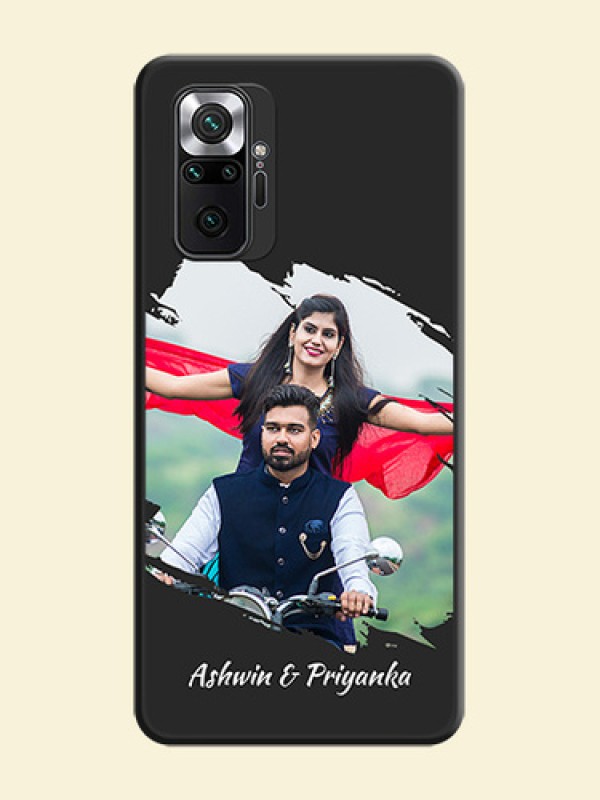 Grunge Brush Strokes on Photo on Space Black Soft Matte Back Cover - Redmi Note 10 Pro