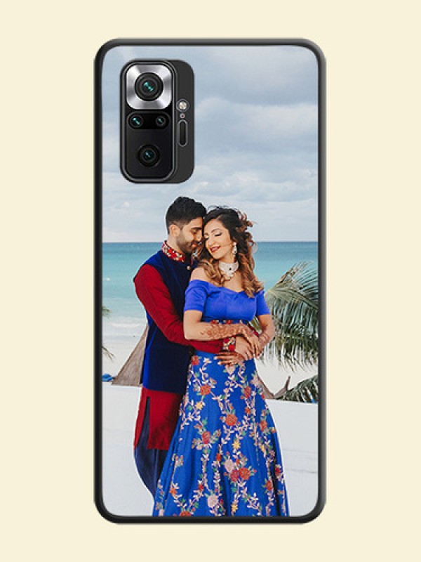 Full Single Pic Upload On Space Black Personalized Soft Matte Phone Covers -Xiaomi Redmi Note 10 Pro