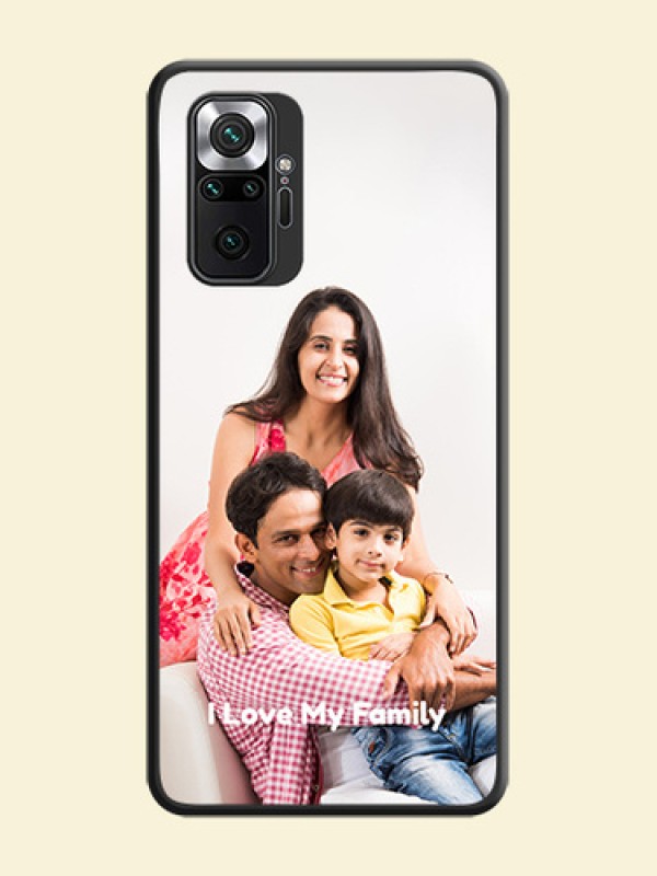 Full Single Pic Upload With Text On Space Black Personalized Soft Matte Phone Covers -Xiaomi Redmi Note 10 Pro