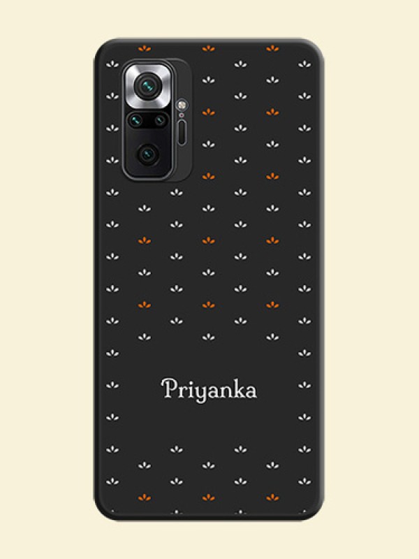 Simple Pattern With Custom Text On Space Black Personalized Soft Matte Phone Covers -Xiaomi Redmi Note 10 Pro