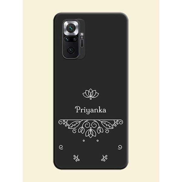 Lotus Garden Custom Text On Space Black Personalized Soft Matte Phone Covers -Xiaomi Redmi Note 10 Pro