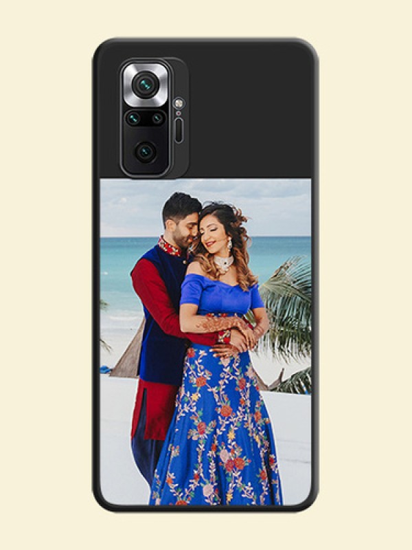 Image Upload With Space Black Color On Custom Soft Matte Mobile Back Cover - Xiaomi Redmi Note 10 Pro