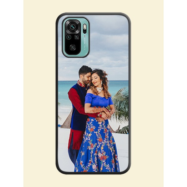 Full Single Pic Upload On Space Black Personalized Soft Matte Phone Covers -Xiaomi Redmi Note 10