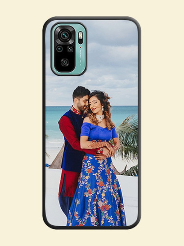 Full Single Pic Upload On Space Black Personalized Soft Matte Phone Covers -Xiaomi Redmi Note 10
