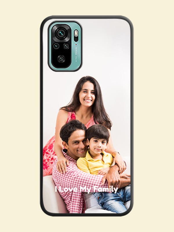 Full Single Pic Upload With Text On Space Black Personalized Soft Matte Phone Covers -Xiaomi Redmi Note 10