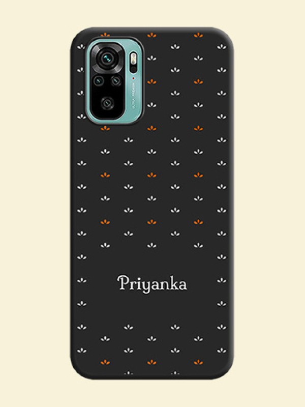 Simple Pattern With Custom Text On Space Black Personalized Soft Matte Phone Covers -Xiaomi Redmi Note 10