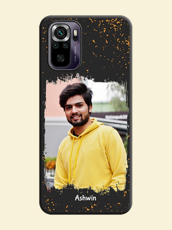 Spray Free Design on Photo on Space Black Soft Matte Phone Cover - Redmi Note 10s