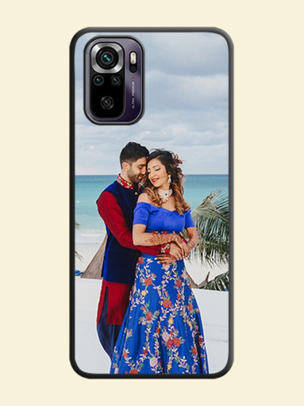 Full Single Pic Upload On Space Black Personalized Soft Matte Phone Covers -Xiaomi Redmi Note 10S