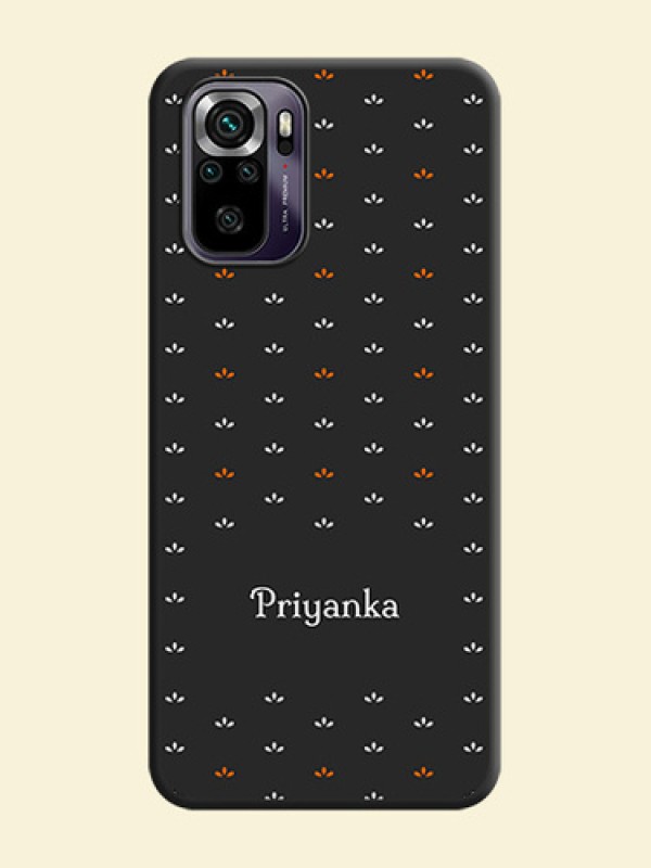Simple Pattern With Custom Text On Space Black Personalized Soft Matte Phone Covers -Xiaomi Redmi Note 10S