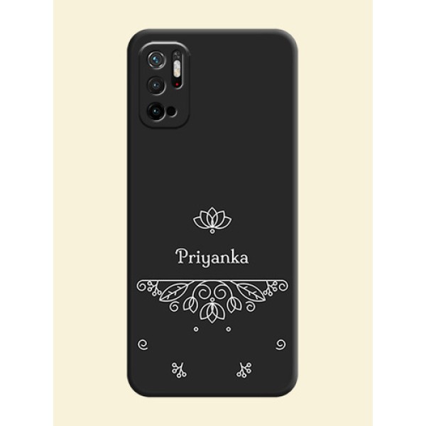 Lotus Garden Custom Text On Space Black Personalized Soft Matte Phone Covers -Xiaomi Redmi Note 10T 5G