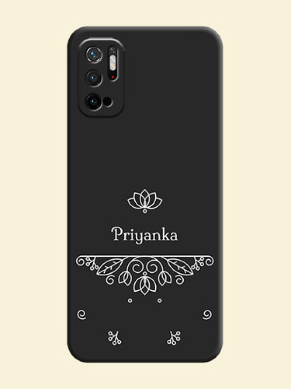 Lotus Garden Custom Text On Space Black Personalized Soft Matte Phone Covers -Xiaomi Redmi Note 10T 5G