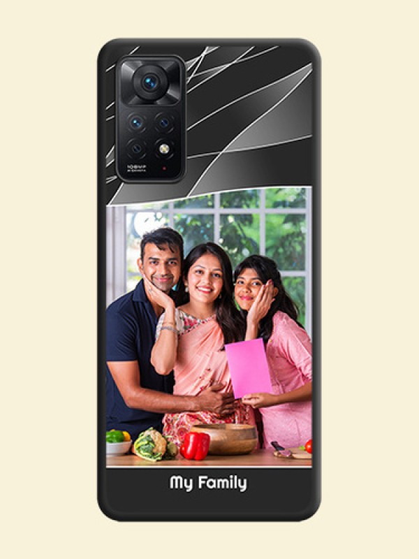 Mixed Wave Lines on Photo on Space Black Soft Matte Mobile Cover - Redmi Note 11 Pro 5G