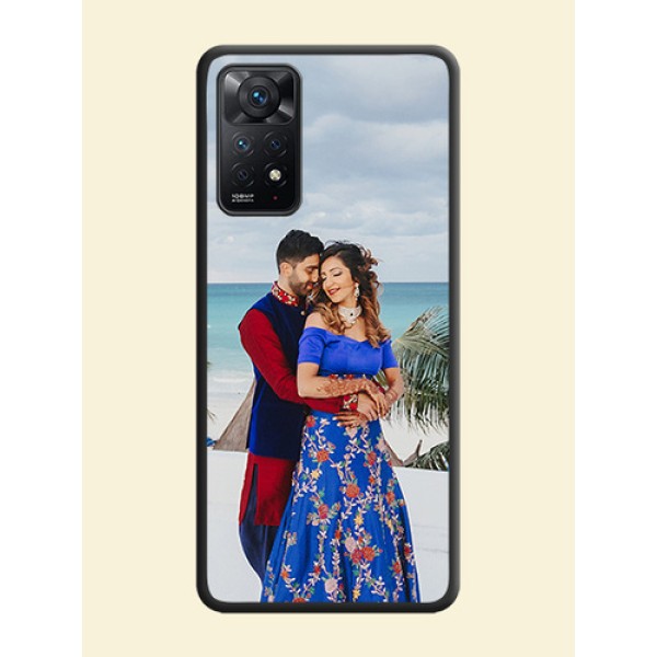 Full Single Pic Upload On Space Black Personalized Soft Matte Phone Covers -Xiaomi Redmi Note 11 Pro 5G